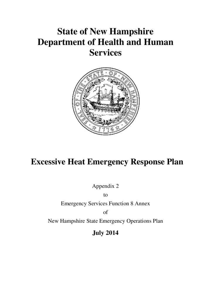 New Hampshire excessive heat emergency response plan thumbnail