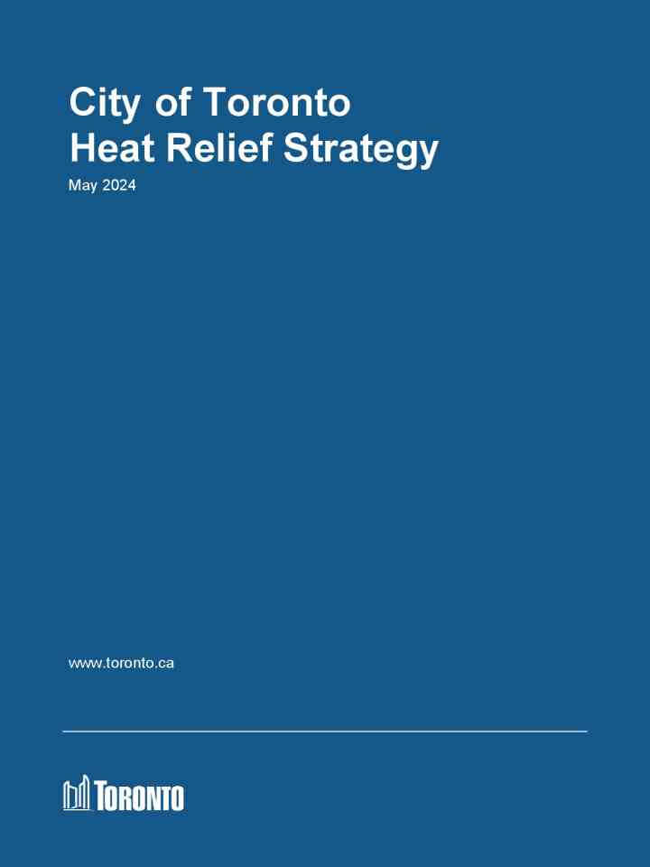 City of Toronto heat relief strategy 2024 thumbnail