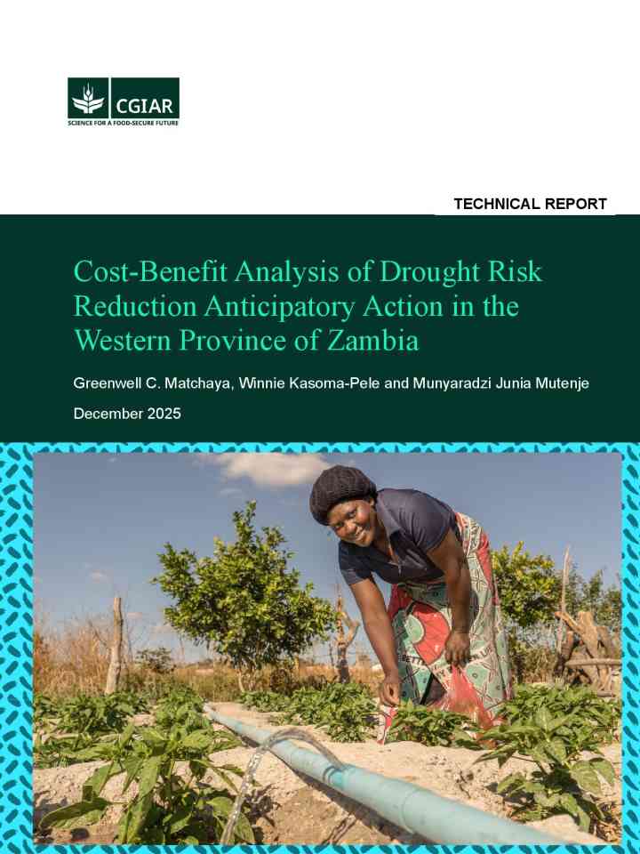 Cost-benefit analysis of drought risk reduction anticipatory action in the Western Province of Zambia thumbnail