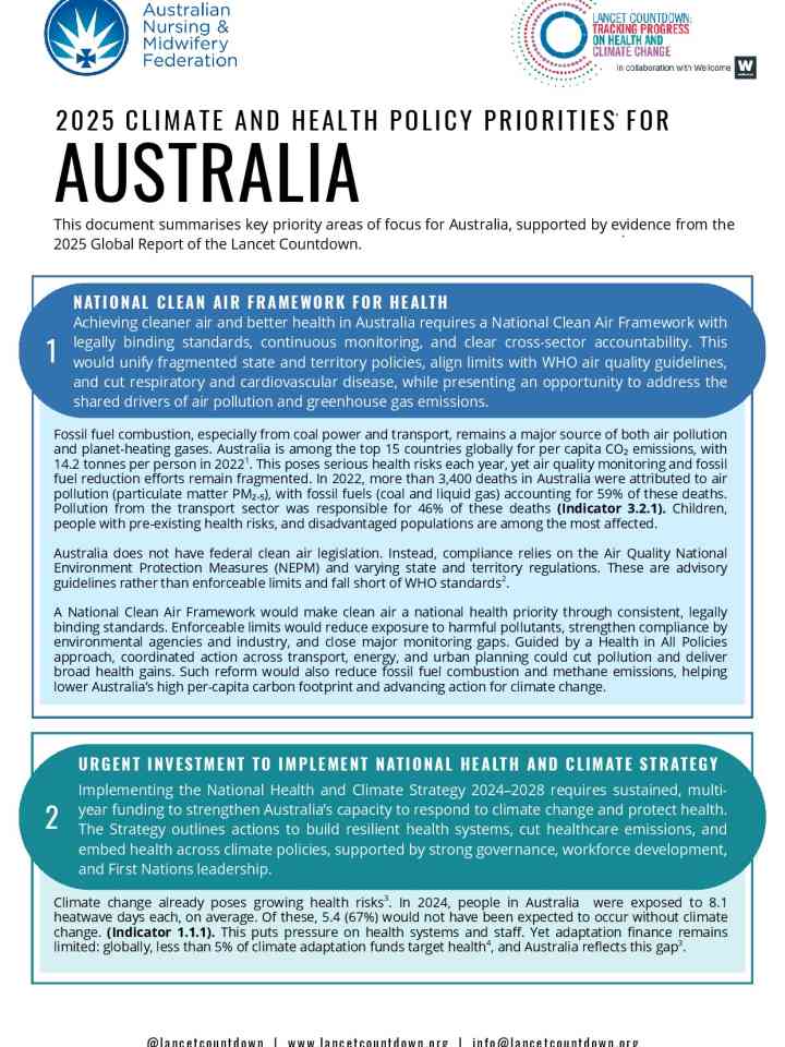 2025 Climate and health policy priorities for Australia thumbnail