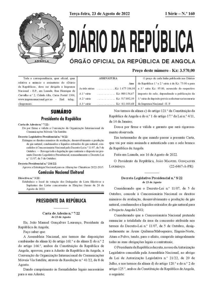 Presidential decree No. 216/22 approving the national strategy for climate change 2022-2035 thumbnail