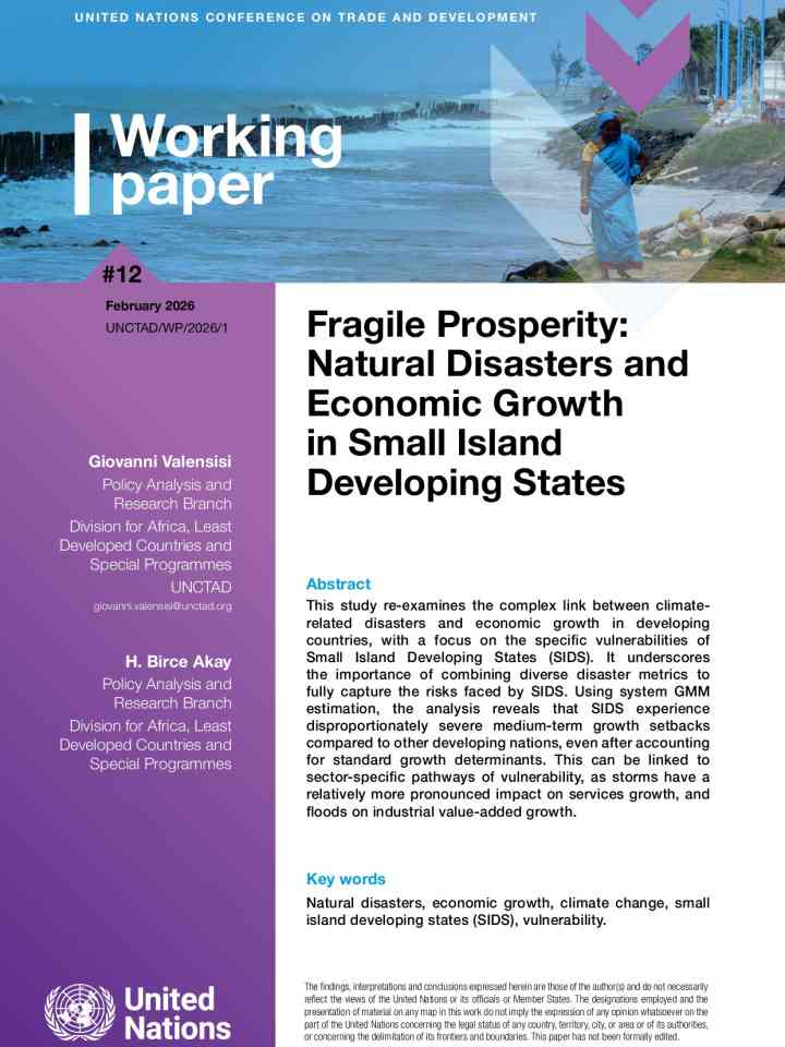 Fragile prosperity: Natural disasters and economic growth in small island developing states  thumbnail