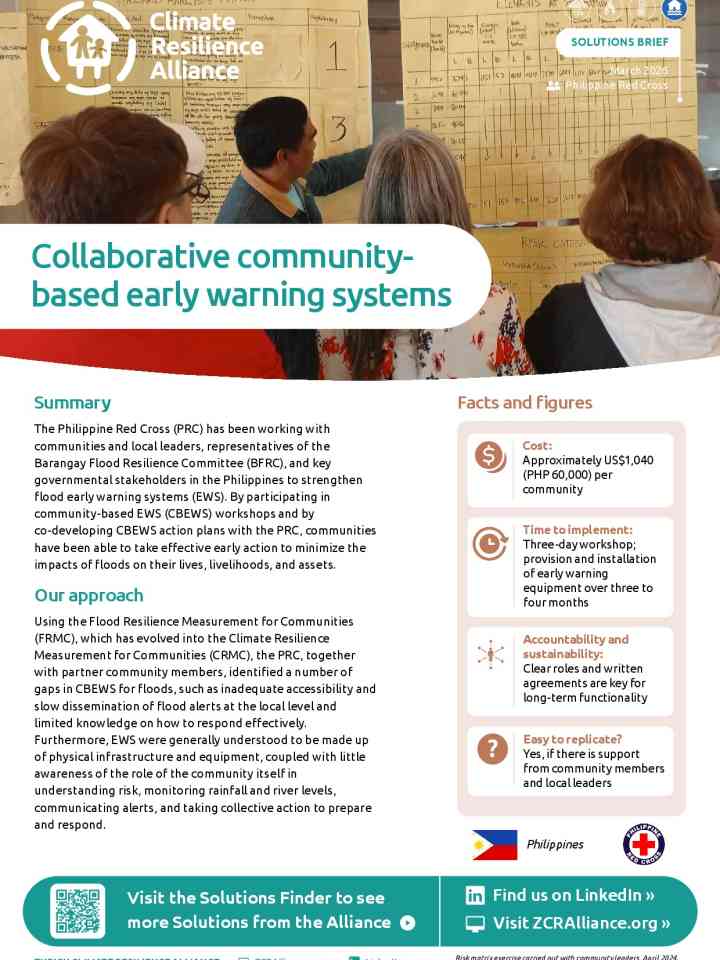 Collaborative community-based early warning systems – Solutions brief thumbnail
