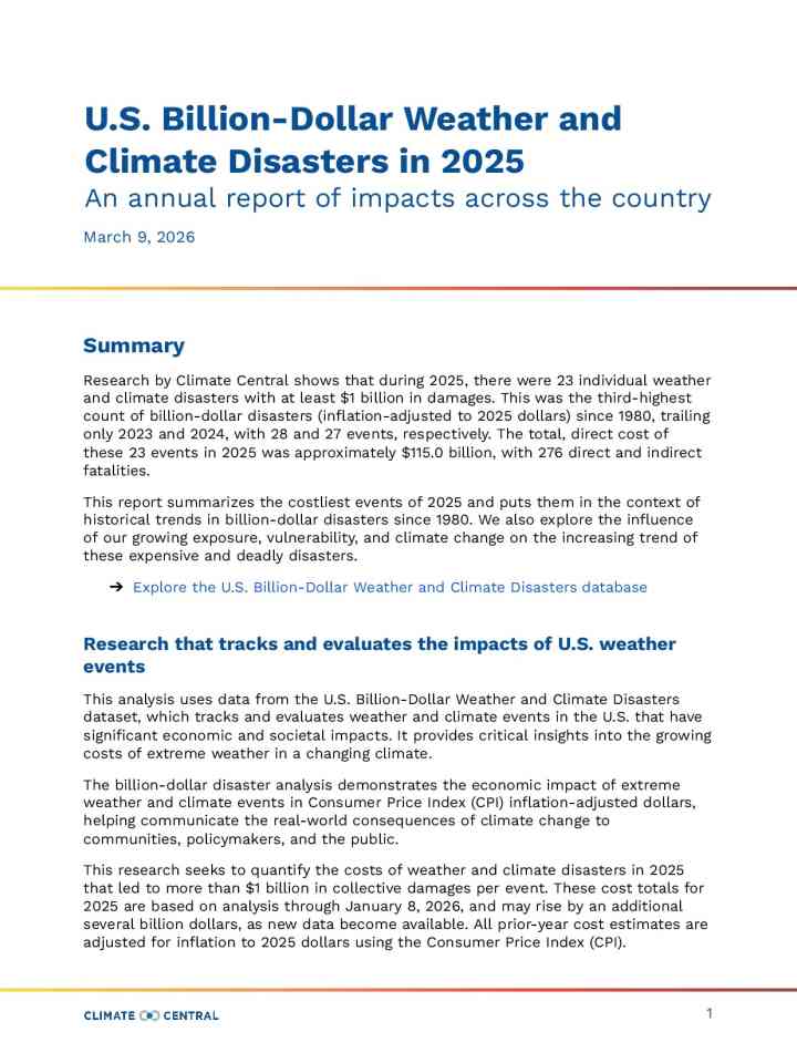 U.S. billion-dollar weather and climate disasters in 2025 thumbnail