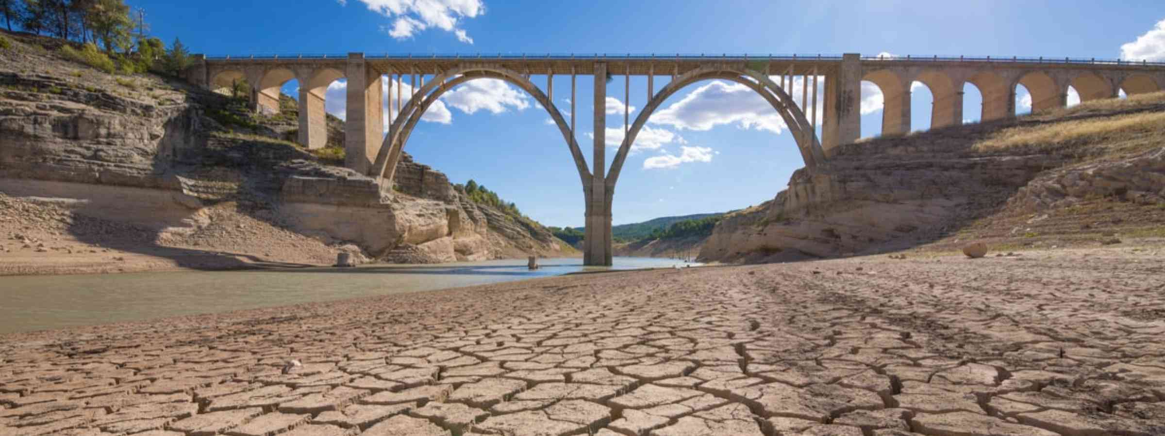Dried river in Spain