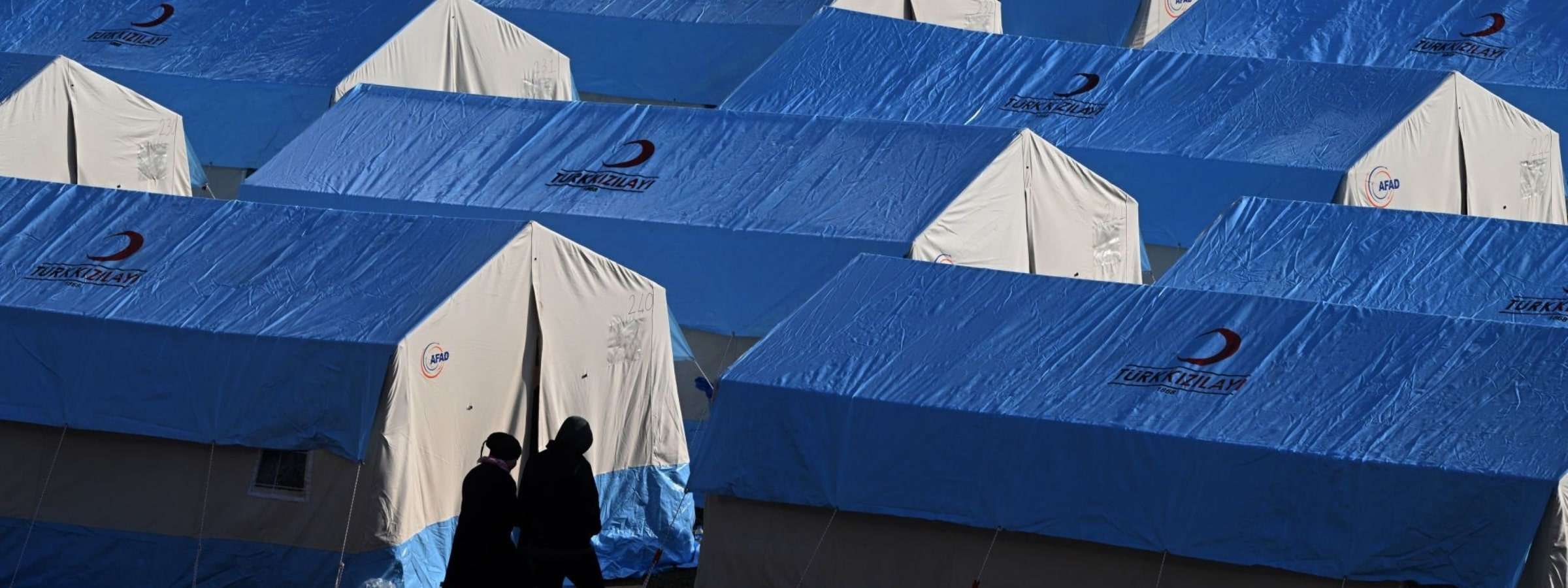 Temporary tents raised for the 2023 earthquake survivors in Turkiye