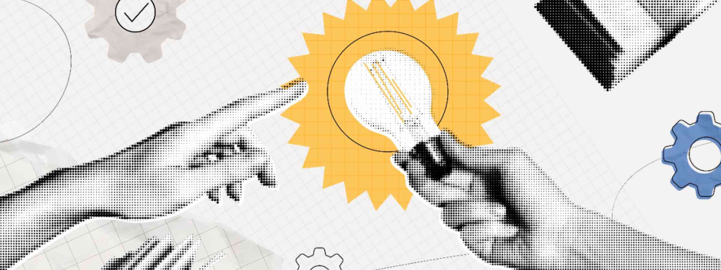 Education planning idea Collage with a woman's hand holding a light bulb. The collage is based on the study and education concept.
