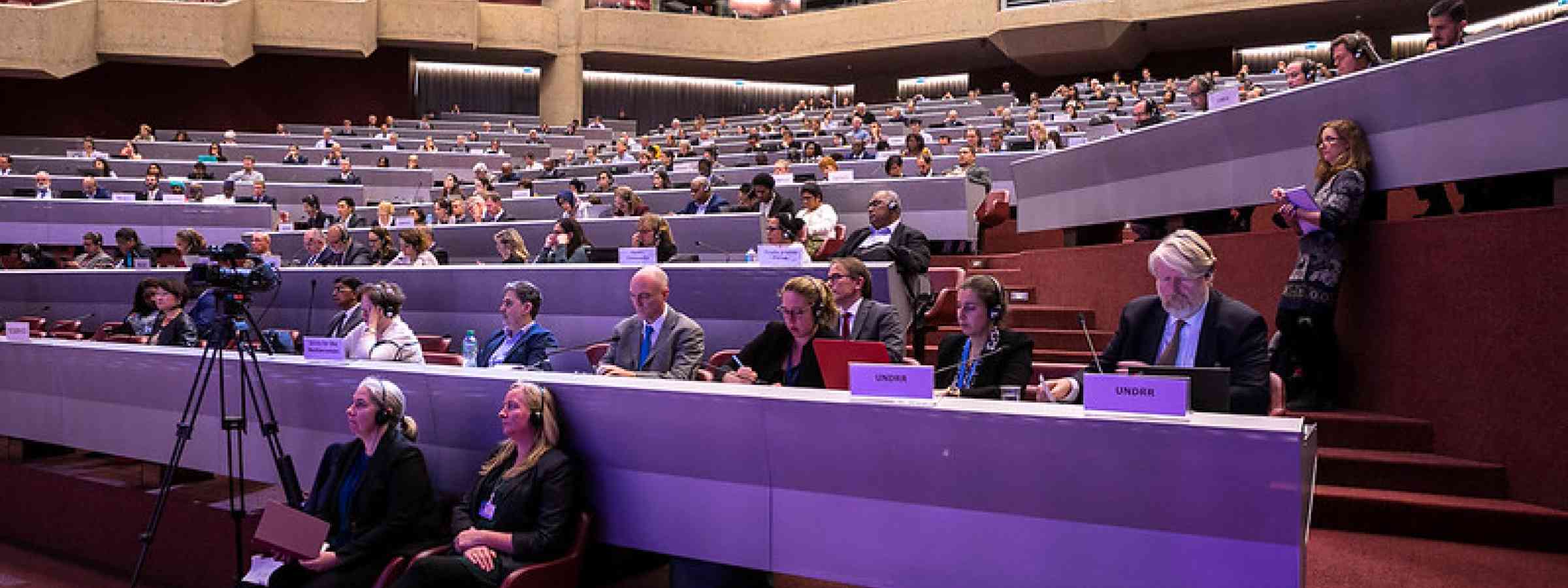 Amphitheatre D at CICG filled up with may audience for closing ceremony